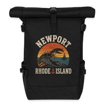 Newport Lobster Sunset Rhode Island - Roll Top Backpack - black - Front