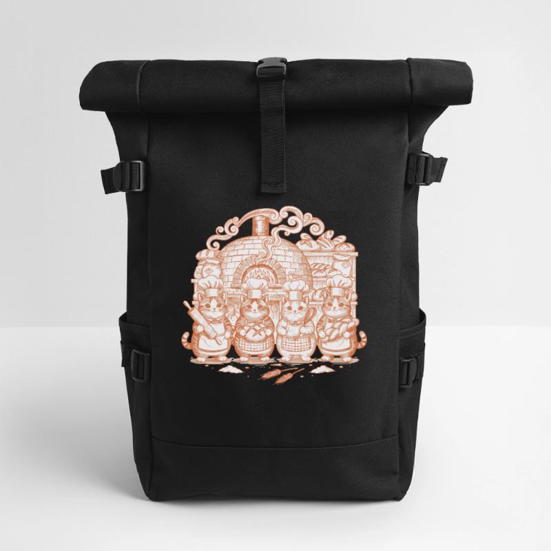 sourdough Bread Baking Baker Sourdough Bread Roll Top Backpack