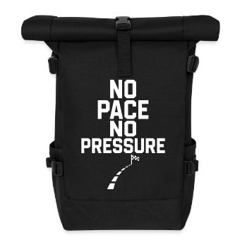 No Pace No Pressure - Roll Top Backpack - black - Front