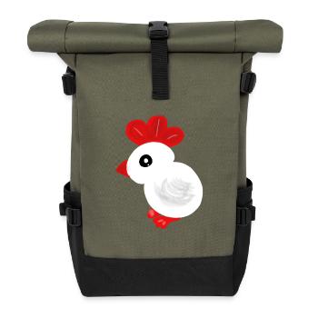 Poussin, bébé, poulet, enfant de Pâques - Sac à dos roll top - olive/noir - Devant