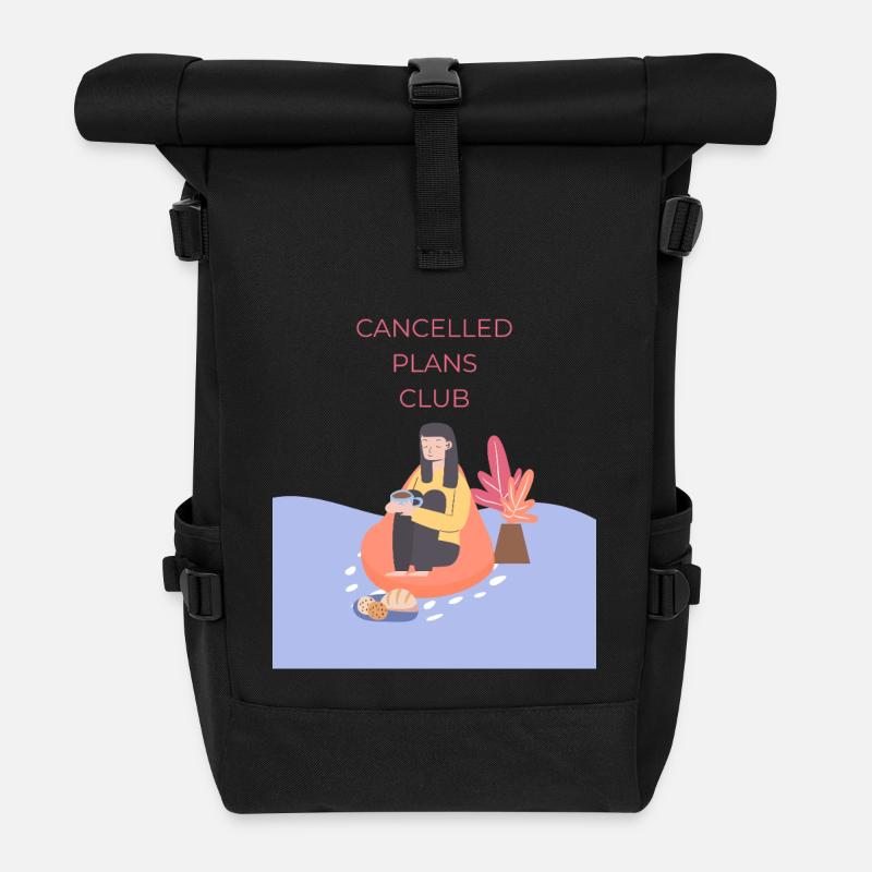 Abgesagte Pläne Club - Rolltop Rucksack - Schwarz