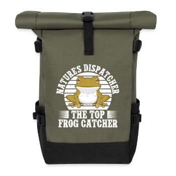 Frog Catcher Dispatcher Frog - Rolltop Rucksack - Olive/Schwarz - Vorne