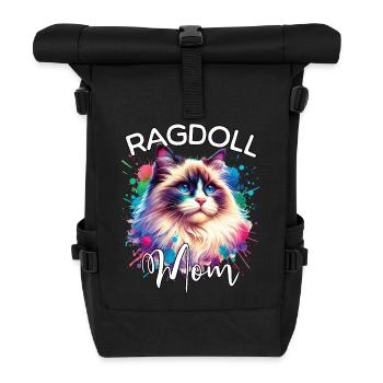 Maman Chatte Ragdoll - Sac à dos roll top - noir - Devant