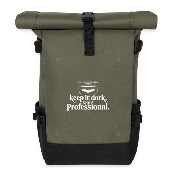 Nächtliche berufliche Ethos - Rolltop Rucksack - Olive/Schwarz - Vorne