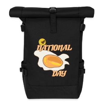 Tag der Eier - Rolltop Rucksack - Schwarz - Vorne