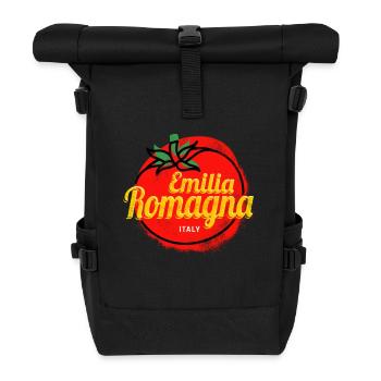 Emilia-Romagna mit Tomate Italien Vintage Souvenir - Rolltop Rucksack - Schwarz - Vorne