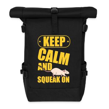 Rat, house rat, rat owner, rat lover - Roll Top Backpack - black - Front