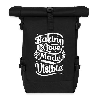 La pâtisserie, c’est l’amour rendu visible - Sac à dos roll top - noir - Devant