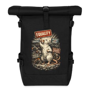 Rat de couleur Rat fantaisie Rat de la grande souris Rat domestique - Sac à dos roll top - noir - Devant