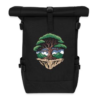 Bauminsel Kreislandschaft - Rolltop Rucksack - Schwarz - Vorne