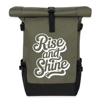 rise and shine - Rolltop Rucksack - Olive/Schwarz - Vorne