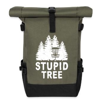 Blöder Tree Disc Golf Tee - Rolltop Rucksack - Olive/Schwarz - Vorne