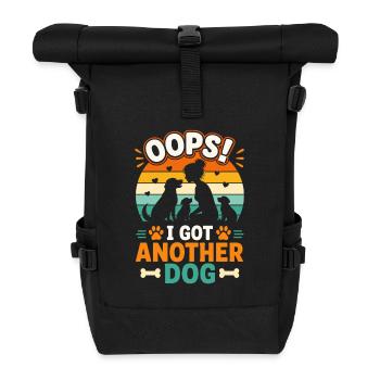 Another dog: Oops! - Roll Top Backpack - black - Front