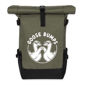 Goose Bumps Duck Duo - Roll Top Backpack - olive/black - Front