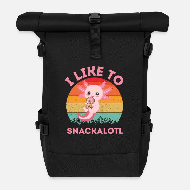 Snackalot Kawaii Bubble Tea - Rolltop Rucksack - Schwarz