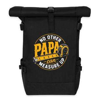 Logo du ruban à mesurer du papa – Pas d’égal - Sac à dos roll top - noir - Devant