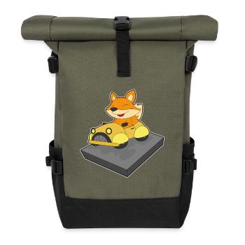 Fuchs Auto - Rolltop Rucksack - Olive/Schwarz - Vorne