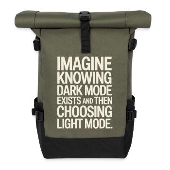 Le mode sombre existe Programmeur IT Nerd Coder Office - Sac à dos roll top - olive/noir - Devant