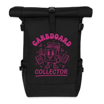 Karbboard-Sammler-Sammelkarten-Ordner-Lüfter - Rolltop Rucksack - Schwarz - Vorne