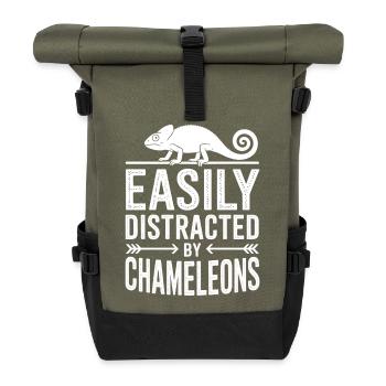 Don des Caméléons Drôles de Caméléons - Sac à dos roll top - olive/noir - Devant