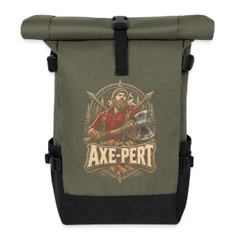 Bûcheron Bûcheron Bûcheron Hache-Pert - Sac à dos roll top - olive/noir - Devant
