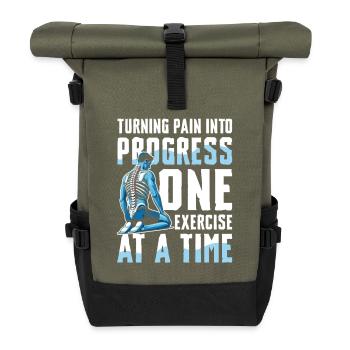 Turning Pain Into Progress One Exercise At A Time - Sac à dos roll top - olive/noir - Devant