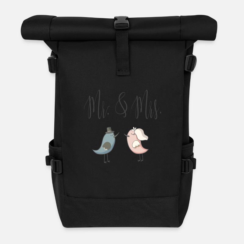 mr_mrs - Sac à dos roll top - noir