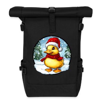 Noël des canetons - Sac à dos roll top - noir - Devant