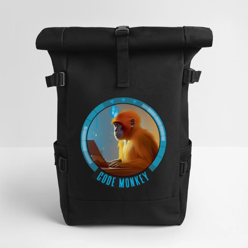 Code Monkey - IT - Programmer Roll Top Backpack