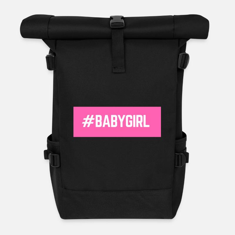 #BABYGIRL - Roll Top Backpack - black