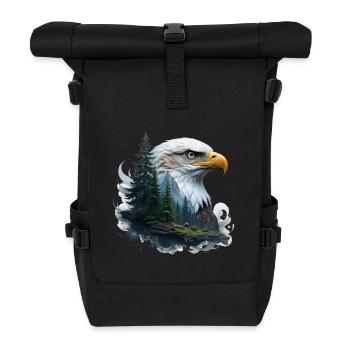 Nature eagle - Roll Top Backpack - black - Front