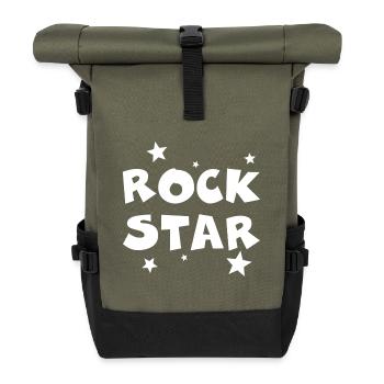 Rock Star - Rolltop Rucksack - Olive/Schwarz - Vorne