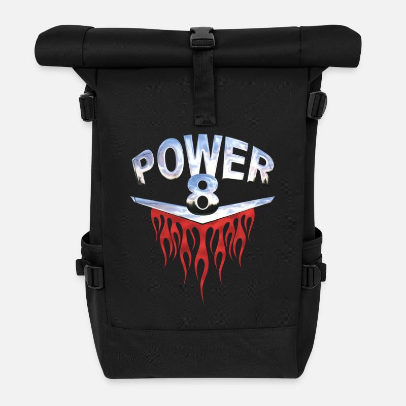 v8 - Rolltop Rucksack - Schwarz
