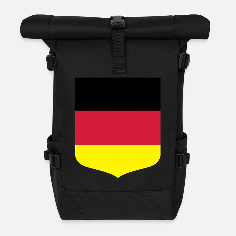 Deutschland - Rolltop Rucksack - Schwarz