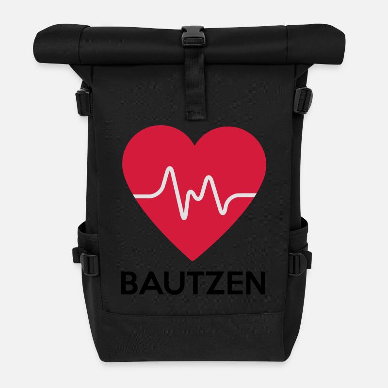 Herz Bautzen - Rolltop Rucksack - Schwarz