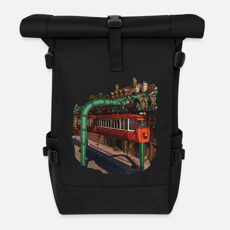 Kaiserwagen-TShirt - Rolltop Rucksack - Schwarz