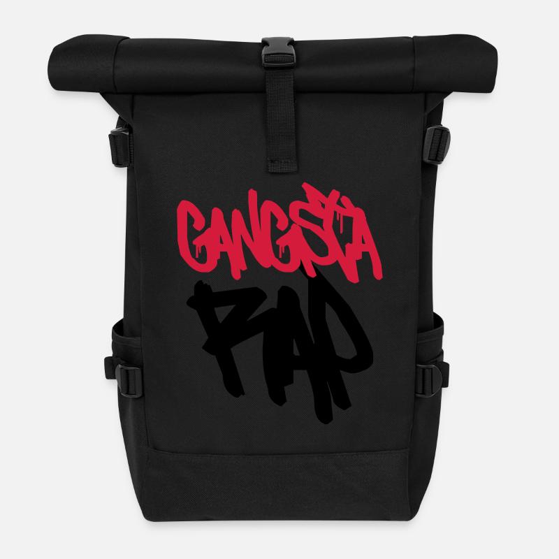 Gangsta Rap! - Rolltop Rucksack - Schwarz
