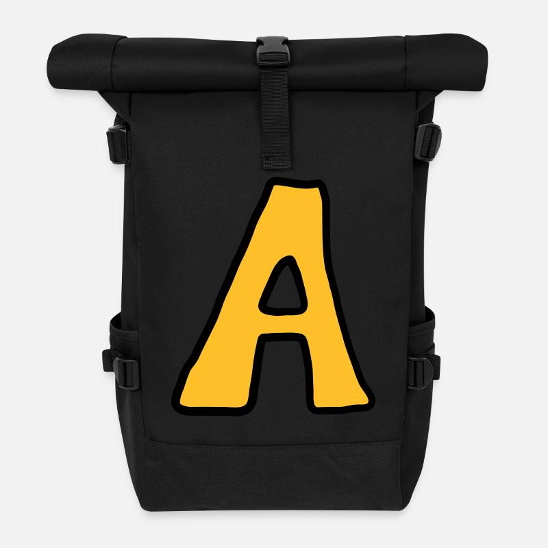 Buchstabe A Comic Cartoon - Rolltop Rucksack - Schwarz