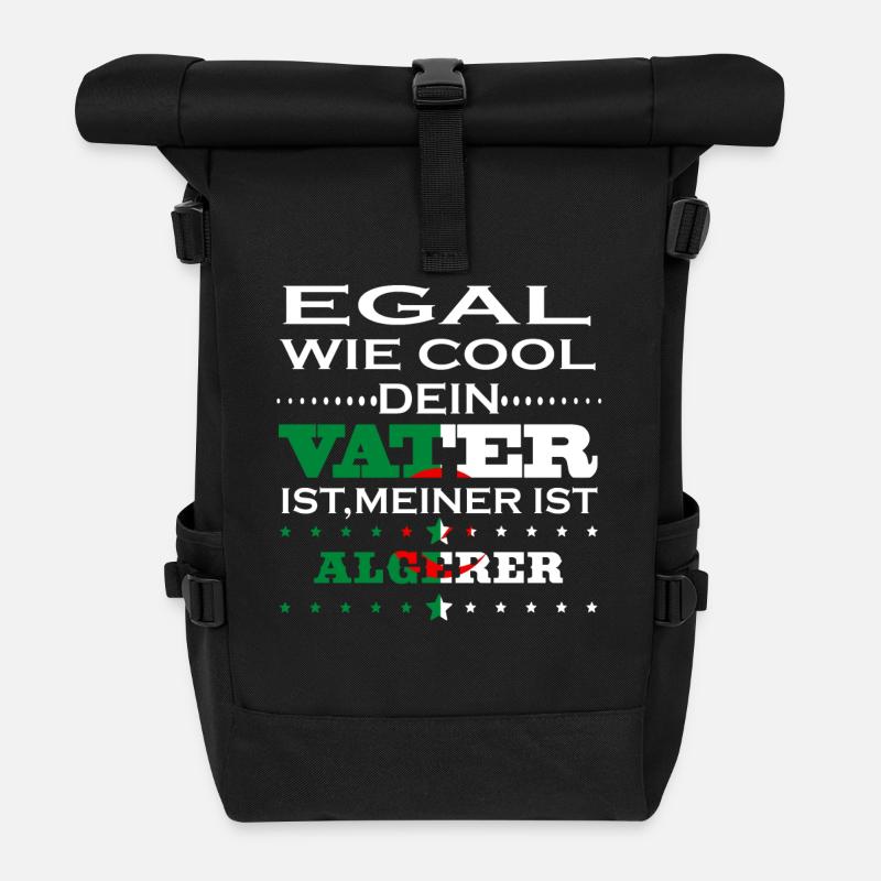 Egal wie cool vater geschenk ist Algerien - Rolltop Rucksack - Schwarz