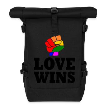 Love wins - Roll Top Backpack - black - Front