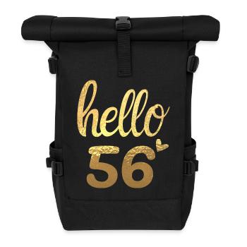 Hello 56 gold - Roll Top Backpack - black - Front
