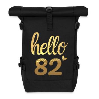 Hello 82 gold - Roll Top Backpack - black - Front