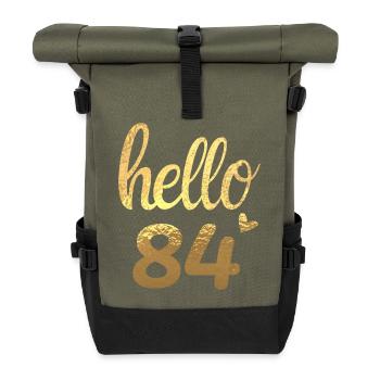 Hello 84 gold - Roll Top Backpack - olive/black - Front