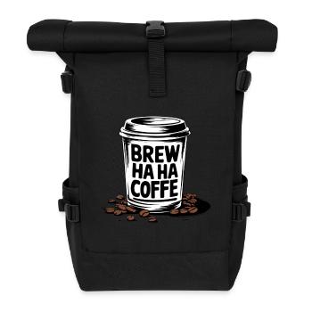 Brew Ha Ha Coffee Witch Halloween - Rolltop Rucksack - Schwarz - Vorne