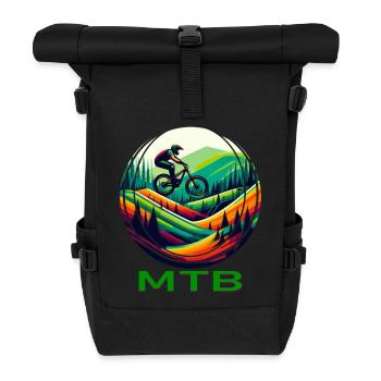 Vélo VTT - Sac à dos roll top - noir - Devant