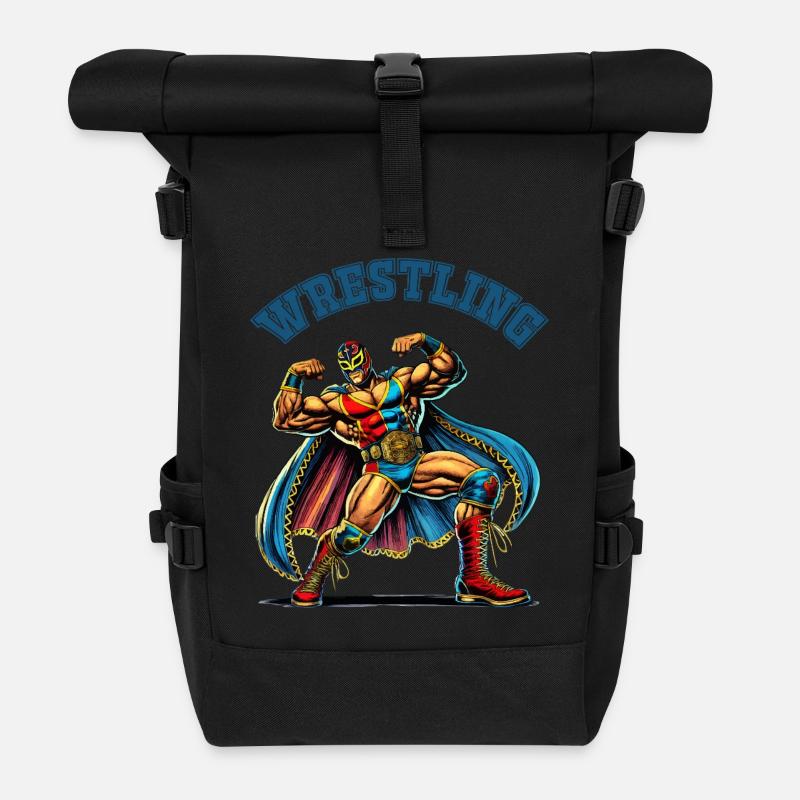 Wrestling - Rolltop Rucksack - Schwarz