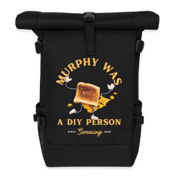 Funny shirt - Murphy’s Law for DIY Fans - Rolltop Rucksack - Schwarz - Vorne