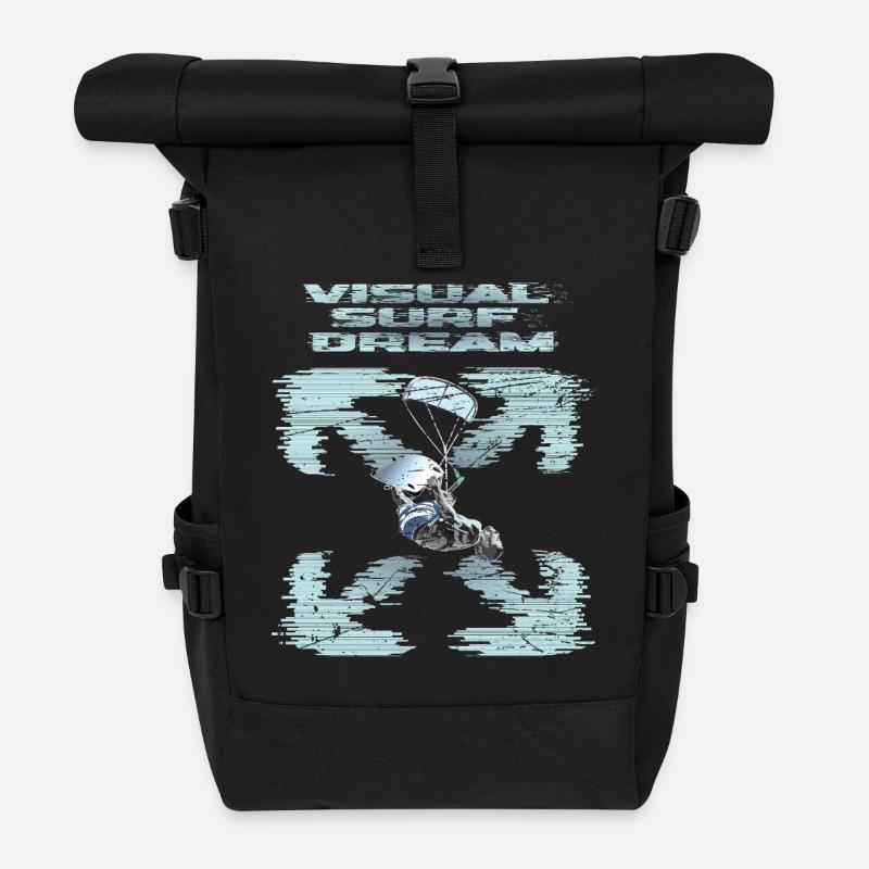 Visual Kitesurfing Dream - Roll Top Backpack - black
