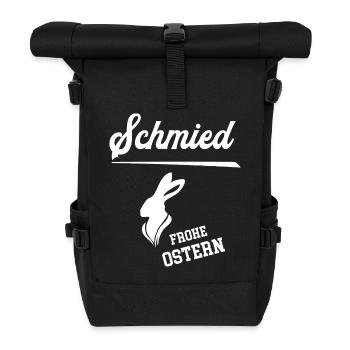 Schmied Frohe Ostern Ostergeschenk Schmiede - Rolltop Rucksack - Schwarz - Vorne
