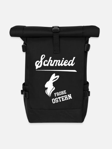 Schmied Frohe Ostern Ostergeschenk Schmiede - Rolltop Rucksack - Schwarz